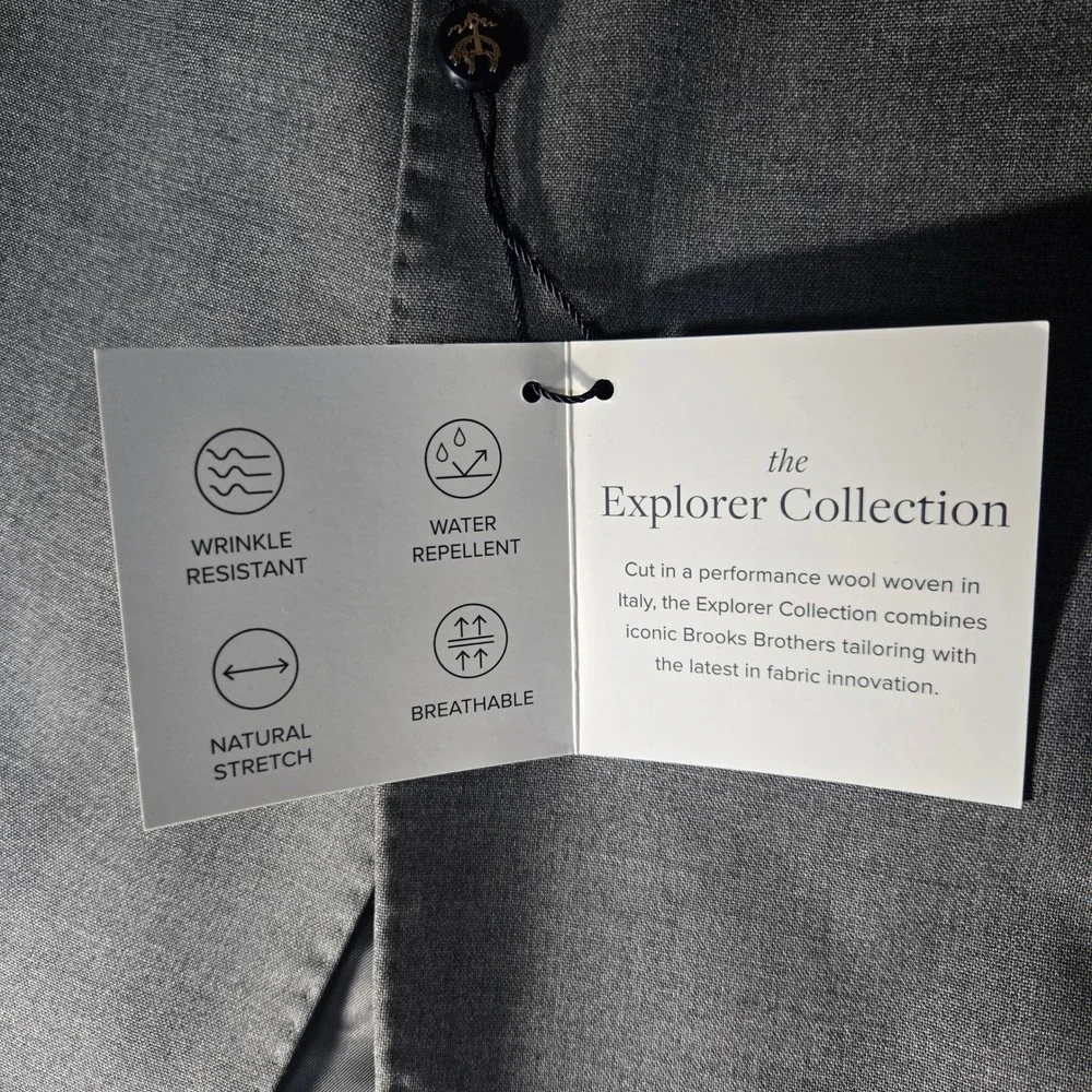 NEW Brooks Brothers Explorer Collection Wool Suit Jacket Blazer 48L Canonico
